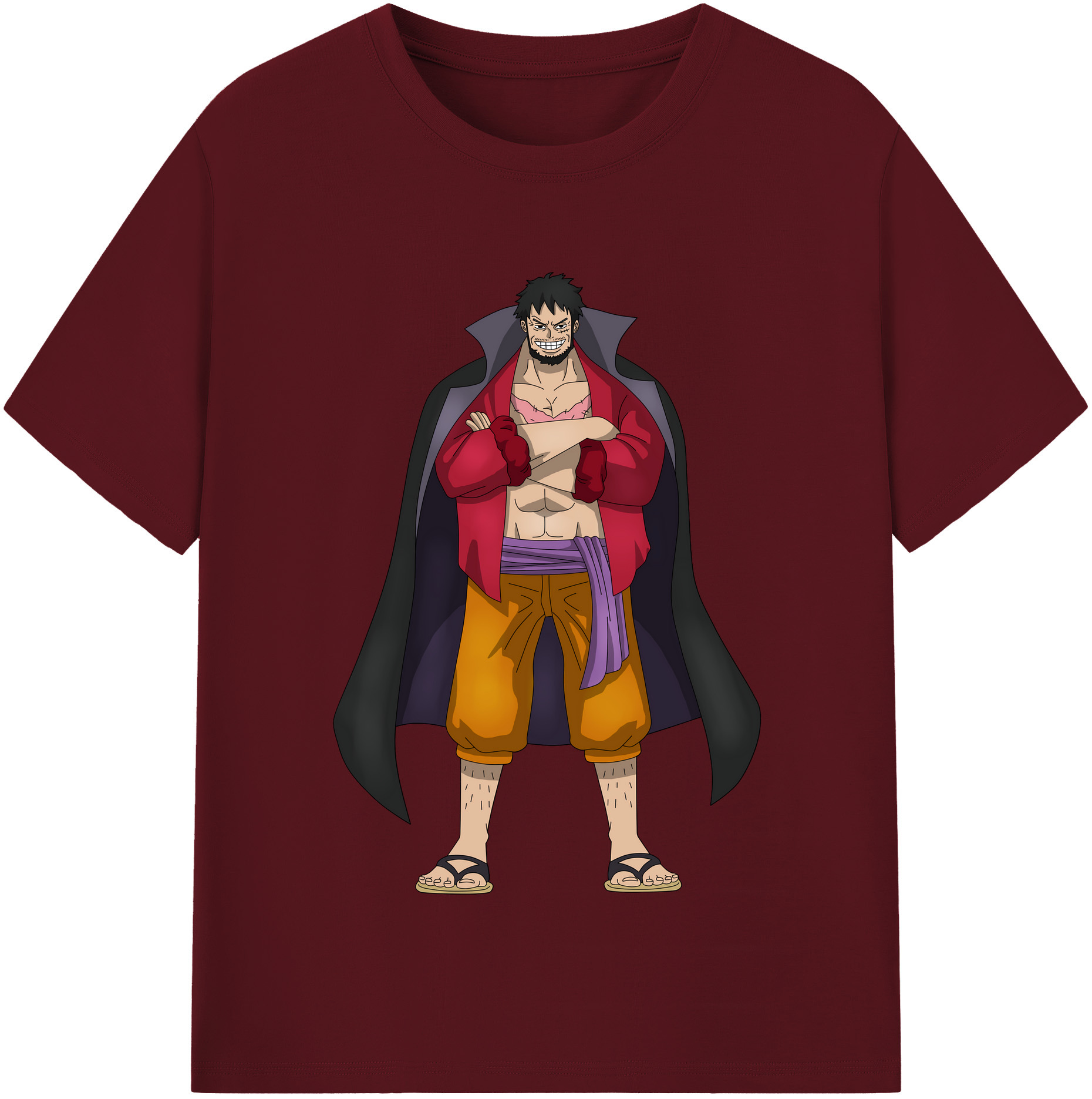 ワンピース モンキー・D・ルフィ ONE PIECE Monkey D. Luffy 綿100％半袖Tシャツ（フロントプリント）